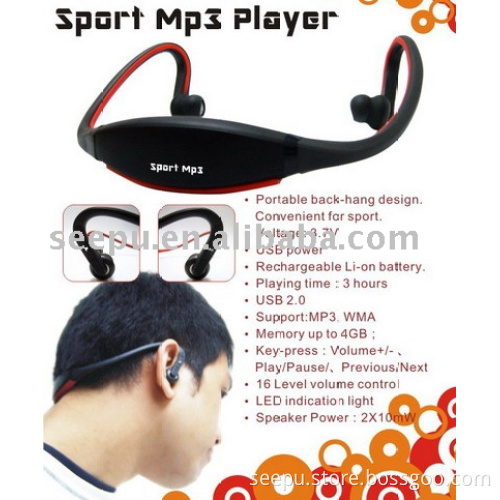 Wireless Sport MP3 Headset (SE3) -- advertisement picture